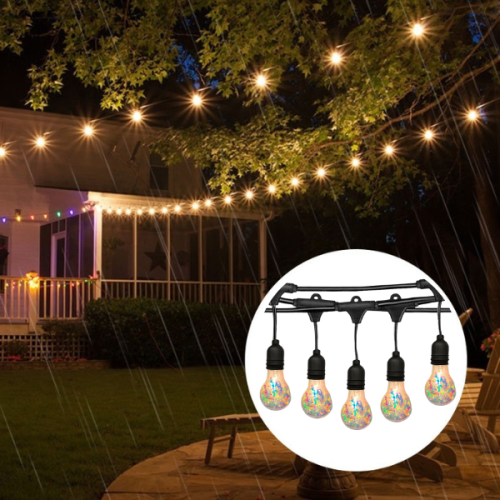 Girlanda ogrodowa LED IP44 – dekoracja nocą