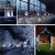 Lampki druciki LED solarne – zimna biel nocą