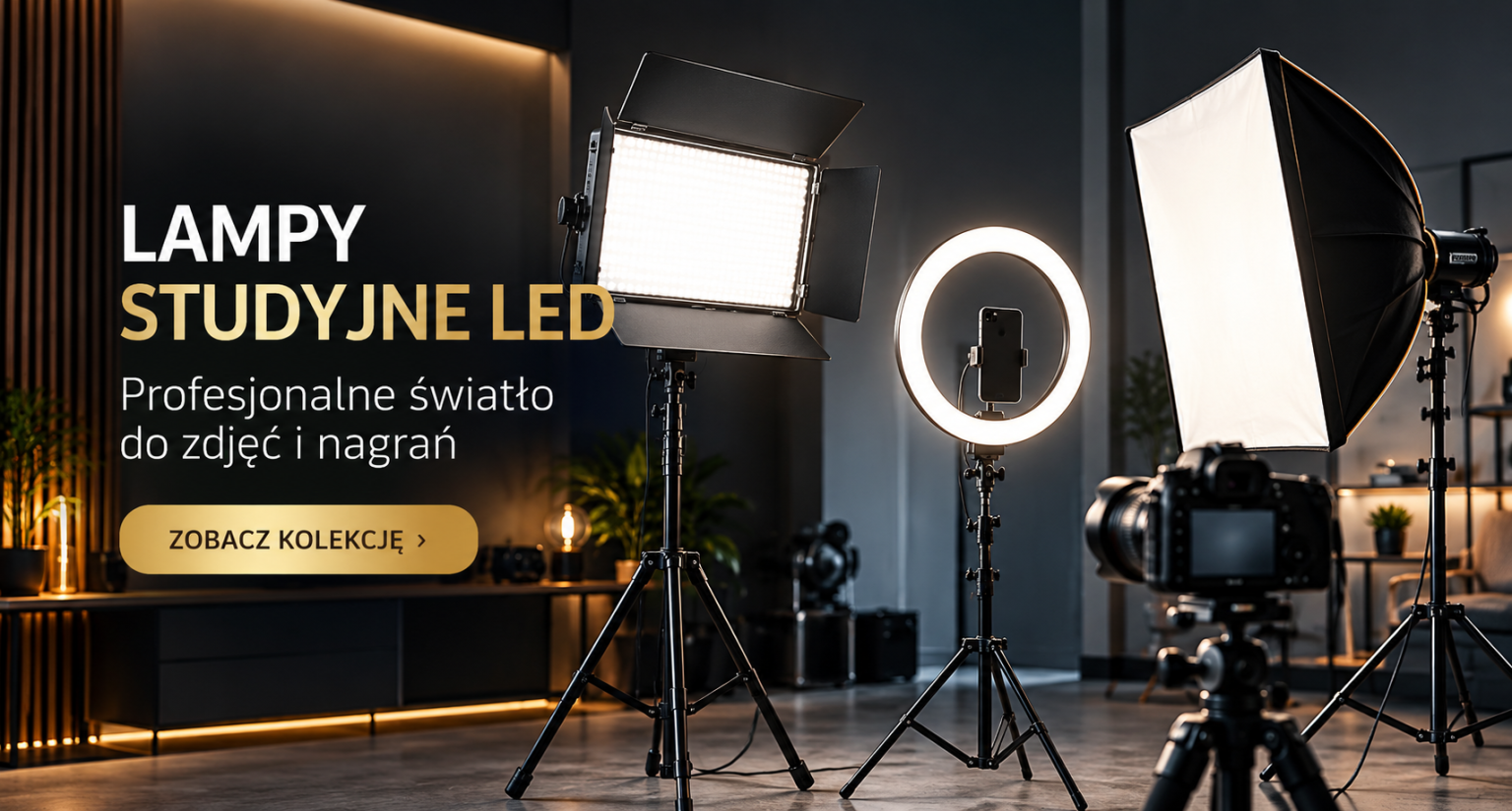 Lampy studyjne LED – profesjonalne oświetlenie do zdjęć, nagrań i filmów